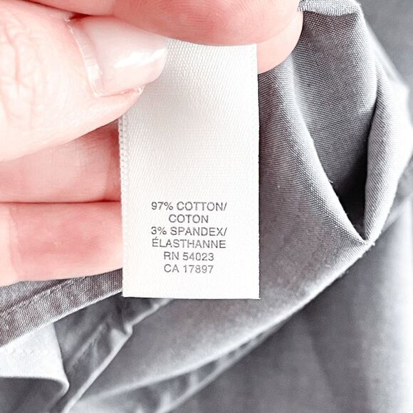 Banana Republic Mens Button Down Shirt Long Sleeve Stretch Slim Fit Charcoal Med - Picture 5 of 8